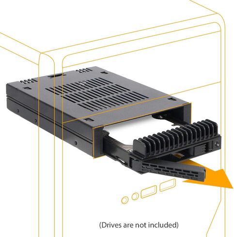 ICY DOCK 1 Bay 2.5 SAS/SATA HDD/SSD Tool-Less Enclosure for External 3.5" Bay | ExpressCage MB741SP-B in Saudi Arabia
