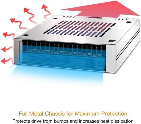 ICY DOCK 1 Bay 2.5 SAS/SATA HDD/SSD Tool-Less Enclosure for External 3.5" Bay | ExpressCage MB741SP-B in Saudi Arabia