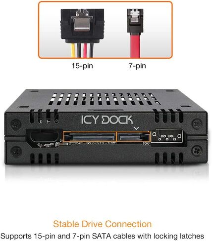ICY DOCK 1 Bay 2.5 SAS/SATA HDD/SSD Tool-Less Enclosure for External 3.5" Bay | ExpressCage MB741SP-B in Saudi Arabia