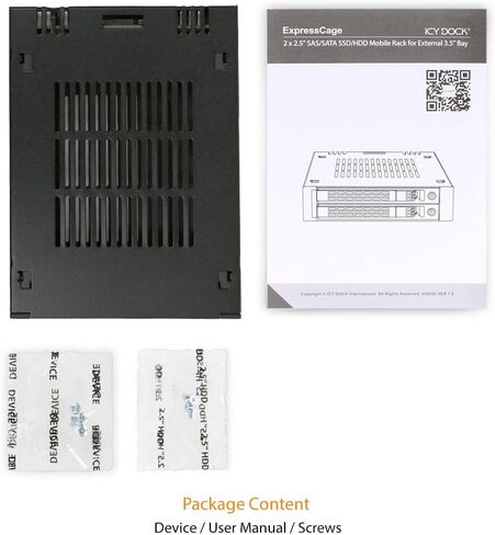 ICY DOCK 1 Bay 2.5 SAS/SATA HDD/SSD Tool-Less Enclosure for External 3.5" Bay | ExpressCage MB741SP-B in Saudi Arabia