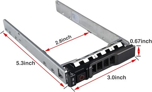 علبة القرص الصلب 2.5 بوصة SSD HDD Caddy G176J 0G176J حامل القرص الصلب SAS SATA Caddy متوافق مع Dell PowerEdge R720 R630 R730 R830 R930 T430 T440 T640 R720XD، 4 عبوات in Kuwait
