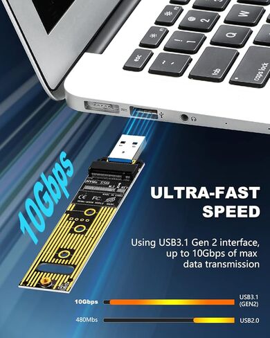 زيكسمتي محول M.2 NVMe USB 3.1 بريميوم ام-كي M.2 NVMe الى بطاقة USB عالي الاداء 10 جيجابايت في الثانية USB 3.1 الجيل الثاني يدعم شريحة 2230 2242 2260 2280 SSD in Kuwait