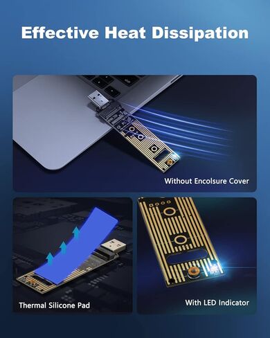 زيكسمتي محول M.2 NVMe USB 3.1 بريميوم ام-كي M.2 NVMe الى بطاقة USB عالي الاداء 10 جيجابايت في الثانية USB 3.1 الجيل الثاني يدعم شريحة 2230 2242 2260 2280 SSD in Kuwait