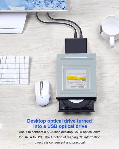 محول ساتا الى يو اس بي 3.0، كيبل محول القرص الصلب لهارد ديسك 3.5/2.5 انش مع محول طاقة 12 فولت/2 امبير (اسود) in Kuwait