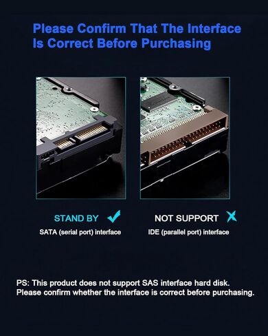 محول ساتا الى يو اس بي 3.0، كيبل محول القرص الصلب لهارد ديسك 3.5/2.5 انش مع محول طاقة 12 فولت/2 امبير (اسود) in Kuwait