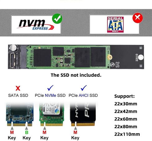 محول Cablecc Oculink SFF-8612 SFF-8611 إلى PCIE PCI-Express 16x 4X مع منفذ طاقة SATA لبطاقة رسومات اللوحة الرئيسية in Kuwait