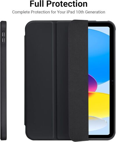 SIWENGDE for iPad 10th Generation Case 2022 with Pencil Holder, iPad 10.9 Inch Case [Support Touch ID] Flexible TPU Back Shell Smart Trifold Stand Protective Cover, Auto Wake/Sleep(Light Blue) in Kuwait