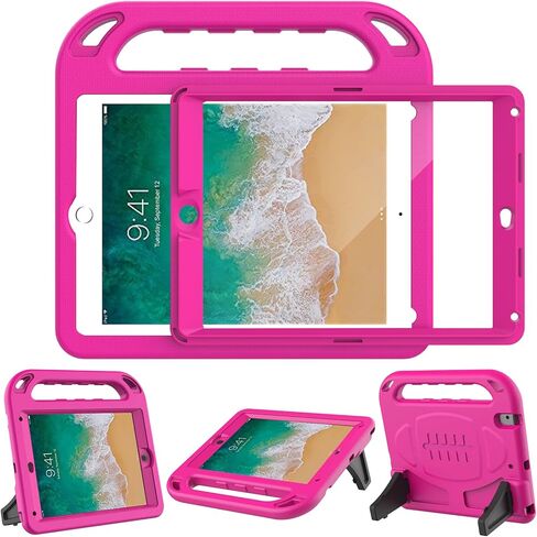 حافظة LTROP للأطفال لجهاز iPad الجيل السادس/الخامس (2018/2017)، حافظة iPad 9.7 بوصة، حافظة iPad Air 2 للأطفال، واقي شاشة مدمج، حافظة بمقبض مقاوم للصدمات لجهاز iPad 9.7 الجيل السادس/الخامس/Air 2، أزرق in Kuwait