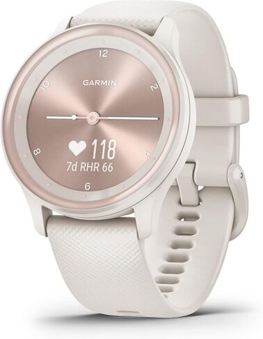 Garmin vivomove Sport, Hybrid Smartwatch, Health and Wellness Features, Touchscreen, Cocoa in Kuwait