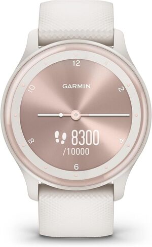 Garmin vivomove Sport, Hybrid Smartwatch, Health and Wellness Features, Touchscreen, Cocoa in Kuwait