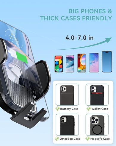 حامل أكواب السيارة من SEVEN SPARTA مع حامل هاتف قابل للتعديل، حامل هاتف خلوي ثابت متوافق مع iPhone Samsung Pixel وجميع الهواتف الذكية والحافظة السميكة in Kuwait