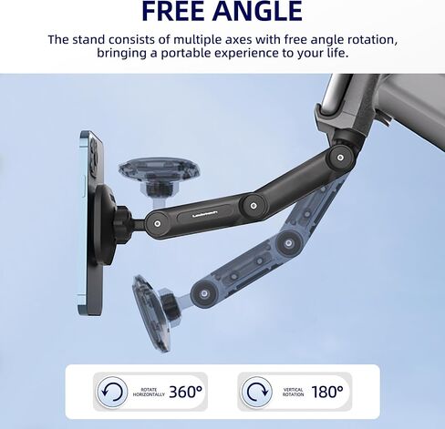 حامل هاتف AmaCielo Tesla للطراز 3/Y ذراعين 360 درجة حامل شاحن سيارة لاسلكي مغناطيسي قابل للتعديل، شحن سريع 15 وات مغناطيسي قوي متوافق مع حافظة MagSafe وiPhone 12/13/14 in Kuwait