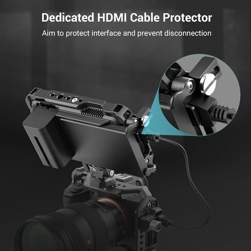 SmallRig Cage Kit for Atomos Ninja V/Ninja V+, with NATO Rail, 1/4"-20 Screw, M3 Screw，Cable Clamp for HDMI, and Sunhood, Fully Protect Camera Monitor - 3788 in Saudi Arabia