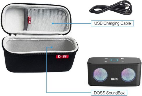 جراب السفر DOSS SoundBox Plus الرسمي من مادة EVA الصلبة - أسود in Kuwait