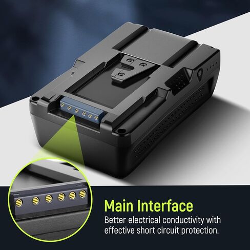 بطارية OTREST 13200 مللي أمبير على شكل V، BP-190WS 14.8 فولت 190 وات في الساعة بطارية ليثيوم أيون قابلة لإعادة الشحن مع شاحن مخرج D Tap وكابل لإضاءة LED لبث الفيديو متوافق مع كاميرا فيديو Sony BMPCC in Kuwait