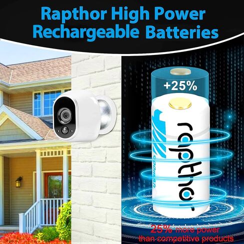 بطاريات ليثيوم Rapthor 123A 900 مللي أمبير في الساعة 8 عبوات، متوافقة مع كاميرات Arlo اللاسلكية والمصابيح الكاشفة ونظام إنذار المستشعرات الذكية (550 دورة) in Kuwait