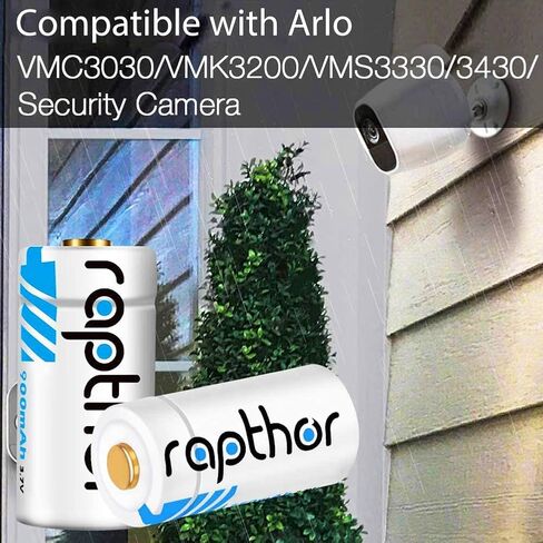 بطاريات ليثيوم Rapthor 123A 900 مللي أمبير في الساعة 8 عبوات، متوافقة مع كاميرات Arlo اللاسلكية والمصابيح الكاشفة ونظام إنذار المستشعرات الذكية (550 دورة) in Kuwait