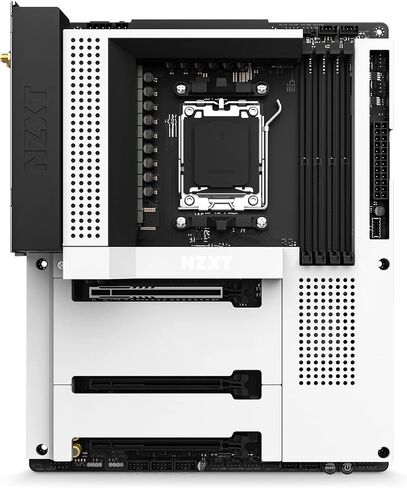 NZXT N7 B650E - N7-B65XT-B1 - مجموعة شرائح AMD B650 (تدعم وحدات المعالجة المركزية AMD 7000 Series) - اللوحة الأم للألعاب ATX - درع الإدخال/الإخراج الخلفي المدمج - اتصال Wifi 6 - أسود in Kuwait