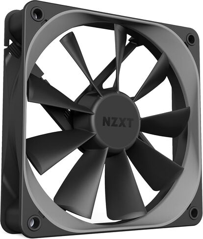 NZXT مروحة ايه اي ار اف - RF-AF140-B1-140 ملم - شفرات مروحة مصممة بشكل جناح - محامل ديناميكية سائلة - مراوح تدفق هواء بي دبليو ام - مروحة كمبيوتر للالعاب in Saudi Arabia