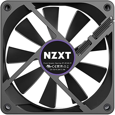 NZXT مروحة ايه اي ار اف - RF-AF140-B1-140 ملم - شفرات مروحة مصممة بشكل جناح - محامل ديناميكية سائلة - مراوح تدفق هواء بي دبليو ام - مروحة كمبيوتر للالعاب in Saudi Arabia