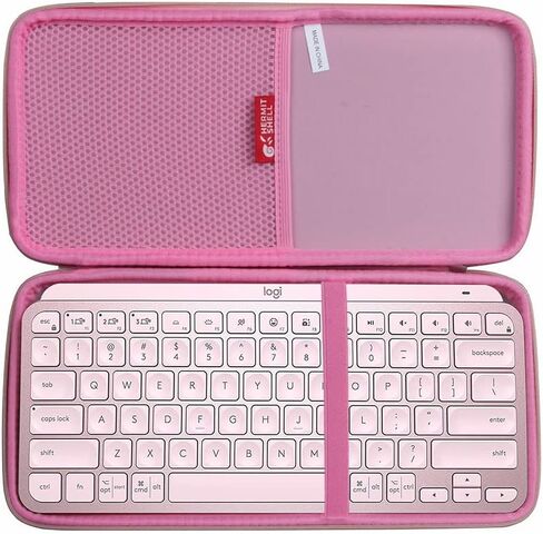 حقيبة سفر صلبة من Hermitshell للوحة المفاتيح Logitech MX Keys Minimalist اللاسلكية المضيئة (ذهبي وردي + وردي) in Kuwait