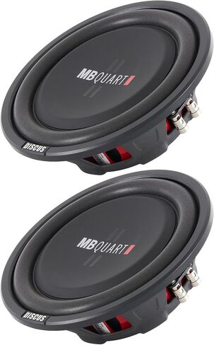 2 MB Quart DS1 254 800 Watt 4 Ohm 10 inches Shallow, Slim, Subwoofers, Car, Truck, DVC, RMS 400 Watts per Subs, Durable Powder Coat in Saudi Arabia