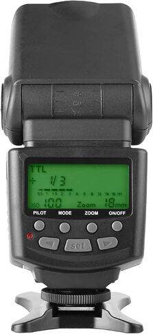 Meike MK430 TTL LCD Flash Speedlite متوافق مع كاميرا Canon DSLR EOS 70D 77D 80D Rebel T7i T6i T6s T6 T5i T5 T4i T3i SL2 ومع حامل الحذاء الساخن القياسي in Saudi Arabia