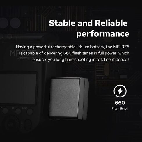 فلاش حلقة صغيرة LED Godox MF-R76 مع بطارية ليثيوم أيون 2600 مللي أمبير في الساعة وحلقات محول شاشة LCD لكاميرا Canon Sony Nikon Fuji Olympus Panasonic Pentax Flash Speedlight Speedlite Light in Saudi Arabia
