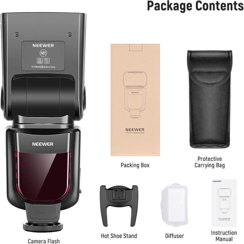 NEEWER NW635 TTL GN58 فلاش كاميرا Speedlite متوافق مع كاميرات Sony MI Hot Shoe عديمة المرآة A9 A7RIV/III/II A7III/II A7SII A6600 A6500 A6400 A6300 A6000 A99II A77II RX10II/III/IV in Kuwait