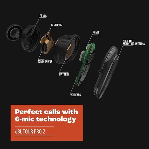 JBL Tour Pro 2 (شامبانيا) - سماعات أذن لاسلكية حقيقية لإلغاء الضوضاء in Kuwait