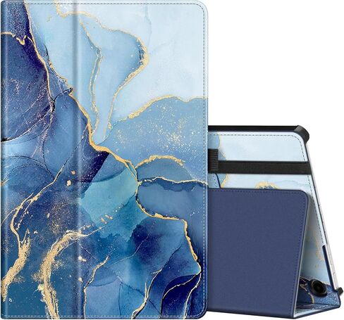حافظة Fintie Folio لجهاز Amazon Fire Max 11 (الجيل الثالث عشر، إصدار 2023) - غطاء حامل قابل للطي من الجلد النباتي الفاخر ذو المقاس النحيف لجهاز Fire 11 Max Tablet مع خاصية النوم/الاستيقاظ التلقائي، أسود in Kuwait