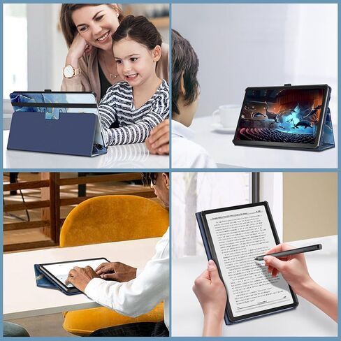حافظة Fintie Folio لجهاز Amazon Fire Max 11 (الجيل الثالث عشر، إصدار 2023) - غطاء حامل قابل للطي من الجلد النباتي الفاخر ذو المقاس النحيف لجهاز Fire 11 Max Tablet مع خاصية النوم/الاستيقاظ التلقائي، أسود in Kuwait