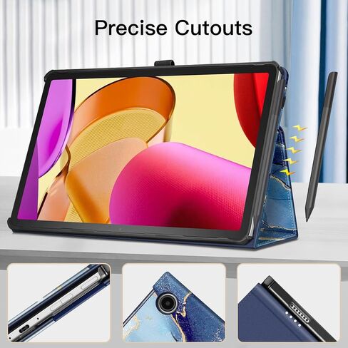 حافظة Fintie Folio لجهاز Amazon Fire Max 11 (الجيل الثالث عشر، إصدار 2023) - غطاء حامل قابل للطي من الجلد النباتي الفاخر ذو المقاس النحيف لجهاز Fire 11 Max Tablet مع خاصية النوم/الاستيقاظ التلقائي، أسود in Kuwait