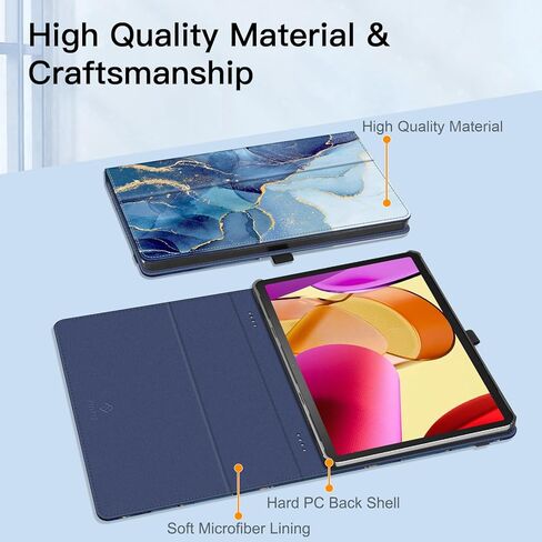 حافظة Fintie Folio لجهاز Amazon Fire Max 11 (الجيل الثالث عشر، إصدار 2023) - غطاء حامل قابل للطي من الجلد النباتي الفاخر ذو المقاس النحيف لجهاز Fire 11 Max Tablet مع خاصية النوم/الاستيقاظ التلقائي، أسود in Kuwait