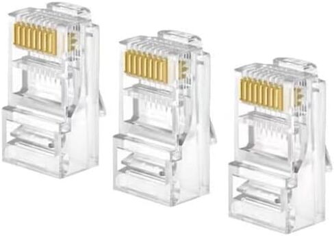 ويتوتونج محول شبكة كريستال لموصلات طرفية ار جيه 45 كات 6 قابس شبكة يو تي بي (100 قطعة/العبوة) in Kuwait