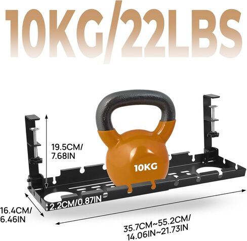 yamagahome Under Desk Cable Management Tray, 14"-21" Retractable Cord Organizer for Desk, No Drill Cable Tray Basket for Wire Management, Sturdy Metal Cable Management with Clamp for Home Office in Kuwait