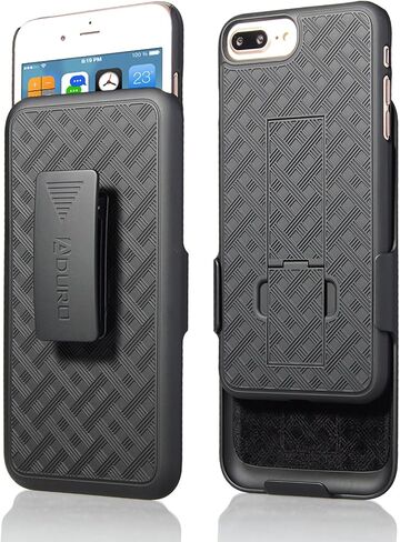 جراب Aduro Holster لهاتف iPhone 8 Plus/iPhone 7 Plus (5.5 بوصة) جراب بهيكل نحيف مع مسند مدمج + جراب بمشبك حزام دوار لهاتف Apple iPhone 8 Plus وiPhone 7 Plus فقط in Kuwait