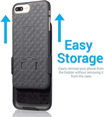 جراب Aduro Holster لهاتف iPhone 8 Plus/iPhone 7 Plus (5.5 بوصة) جراب بهيكل نحيف مع مسند مدمج + جراب بمشبك حزام دوار لهاتف Apple iPhone 8 Plus وiPhone 7 Plus فقط in Kuwait