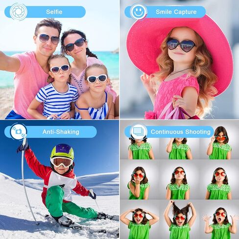 هيجومن كاميرا فيديو فل اتش دي 2.7 كيه 36.0 ميجابكسل لمدونات الفيديو لليوتيوب وتيك توك 2.8 انش بشاشة LCD للاطفال والمراهقين والطلاب والمبتدئين وكبار السن in Kuwait