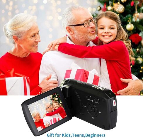 هيجومن كاميرا فيديو فل اتش دي 2.7 كيه 36.0 ميجابكسل لمدونات الفيديو لليوتيوب وتيك توك 2.8 انش بشاشة LCD للاطفال والمراهقين والطلاب والمبتدئين وكبار السن in Kuwait