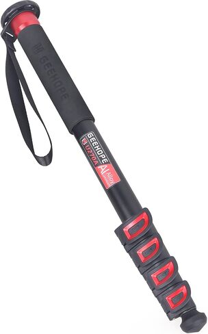 حامل كاميرا مونوبود 65.7 بوصة/167 سم مصنوع من سبائك الألومنيوم و5 أقسام للفيديو الاحترافي لكاميرات الفيديو Canon Nikon GoPro DSLR DV، أقصى تحميل 22 رطل/10 كجم، GEEHOPE U270A in Kuwait