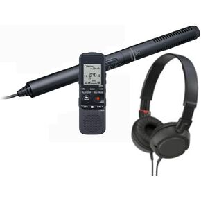 مجموعة ميكروفون ومسجل احترافي من Sound Pro III - ميكروفون مقاس 10 بوصات، يسجل ما يصل إلى 530 ساعة - ميكروفونات احترافية للمراقبة الخارجية - تلتقط المحادثات على بعد يصل إلى 300 قدم in Kuwait