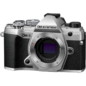 كاميرا OM SYSTEM OM-5 سوداء بنظام أربعة أثلاث كاميرا خارجية كاميرا خارجية بتصميم مختوم للطقس 5 محاور تثبيت الصورة 50 ميجابكسل لقطة عالية الدقة محمولة باليد in Kuwait