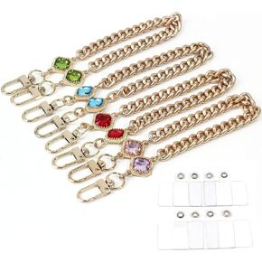 YedsIntu 4 قطع حلية هاتف مع كريستالات، حبل هاتف بسلسلة معدنية عالمية قابلة للفصل، حزام هاتف خلوي بدون استخدام اليدين - مقبض حزام هاتف قابل للتعديل للنساء in Kuwait