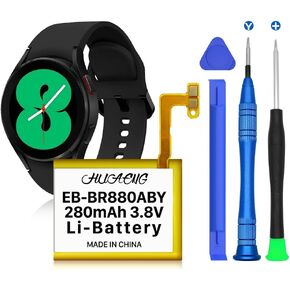 بطارية HUAENG R880، (ترقية جديدة 2023) بطارية بديلة EB-BR880ABY ليثيوم أيون بوليمر 280 مللي أمبير في الساعة لساعة Samsung Galaxy Watch 4 الكلاسيكية 42 مم SM-R880 SM-R885 مع مجموعة أدوات in Kuwait