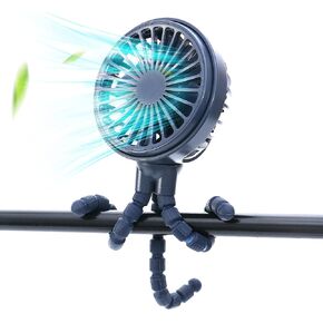 LAT Stroller Fan Flexible Tripod Clip On Fan,Portable Fan Car Seat Baby Fan with Flexible Tripod (Navy Blue) in Saudi Arabia