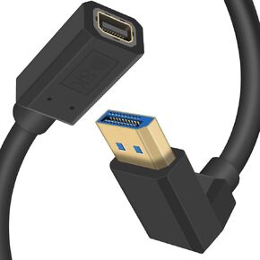 Duttek 8k DisplayPort to Mini Displayport Extender Cable 1FT, Mini DP to DP1.4, Up Angled DP Male to Mini Displayport Female Cable with Gold-Plated for Gaming Monitor, TV, Laptop 30cm in Saudi Arabia