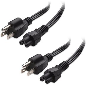 Cable Matters 2-Pack 16 AWG 13A 3 Prong Power Cord, 6ft, Black in Kuwait