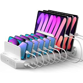 محطة شحن Unitek USB C، منظم شحن 120 وات 10 منافذ من النوع C لأجهزة متعددة، iPhone، الهواتف الذكية، الأجهزة اللوحية، يدعم 10 أجهزة iPad للشحن في وقت واحد - [معتمد من UL]