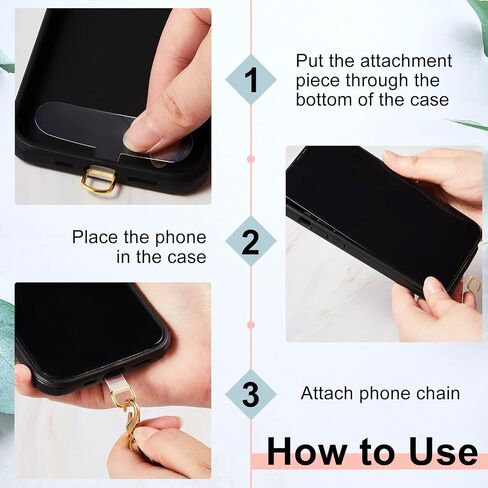 Tigeen 2 Pcs Crossbody Phone Lanyard and Wrist Phone Strap, Universal Phone Chain Strap Adjustable Cell Phone Neck Holder Hand Free Smartphone Strap with 4 Pcs Connectors Compatible with Most Phones in Saudi Arabia